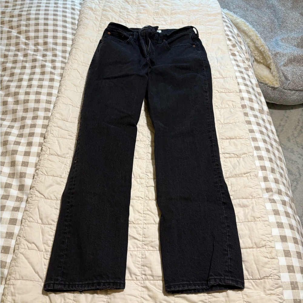 Abercrombie & Fitch Women's Black Straight Leg Jeans